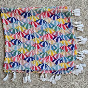 NWOT Colorful Beach Umbrella Balls Lightweight Scarf
